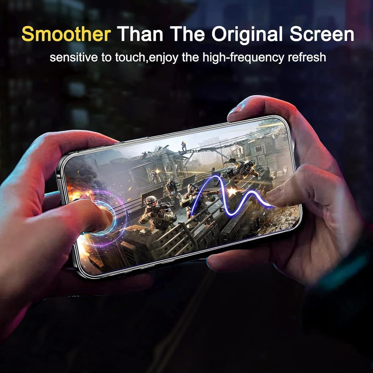 Ferilinso 3 Pack Screen Protector for iPhone 15 Pro with 3 Pack Tempered Glass Camera Lens Protector Phone Case Friendly Ultra Accessories Protector de Pantalla for Apple iPhone 15 Pro